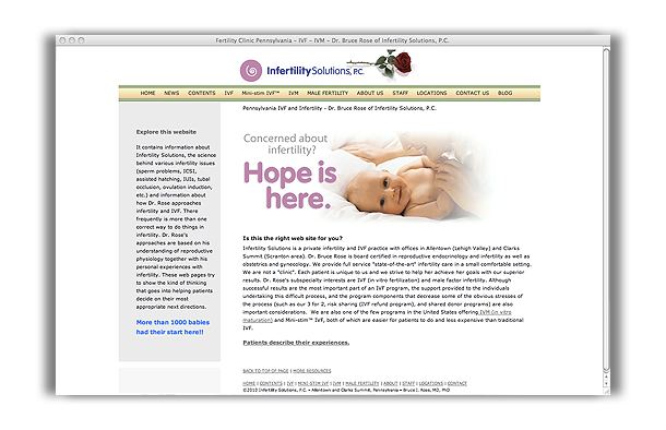 Infertility Solutions - Website