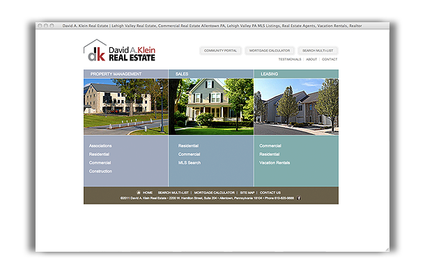 David A Klein Real Estate - Website