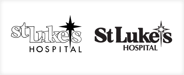 St. Luke's Hospital Logo Before and After