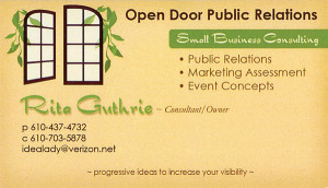 Open Door Public Relations Business Card Interim